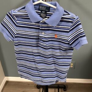 Polo by Ralph Lauren Kids Blue and White Striped Polo